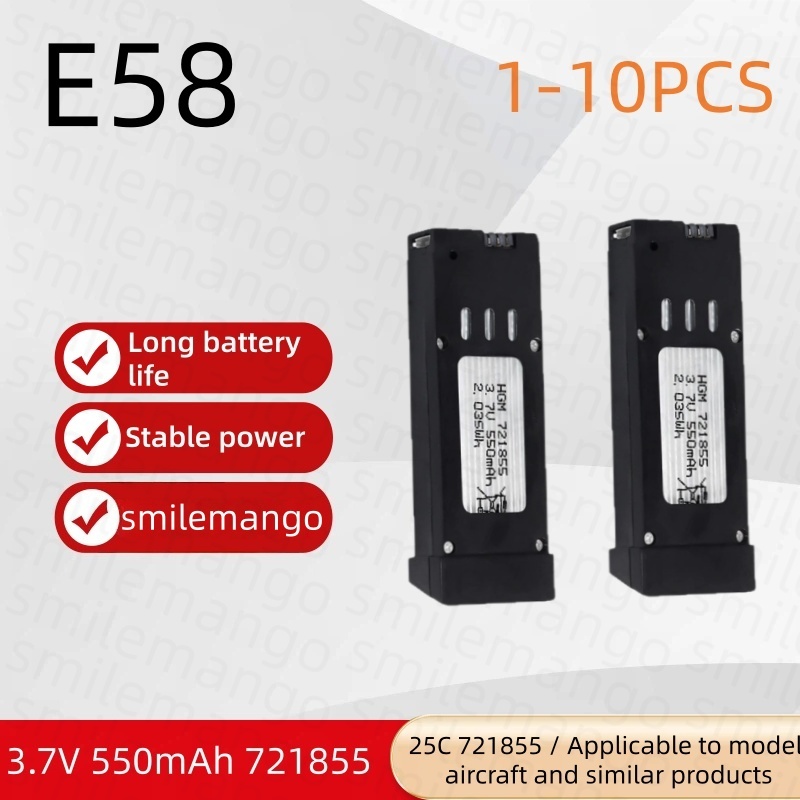 1-10 SZTUK 3.7V 550mAh Bateria – Eachine Drone E58 recenzja i cena